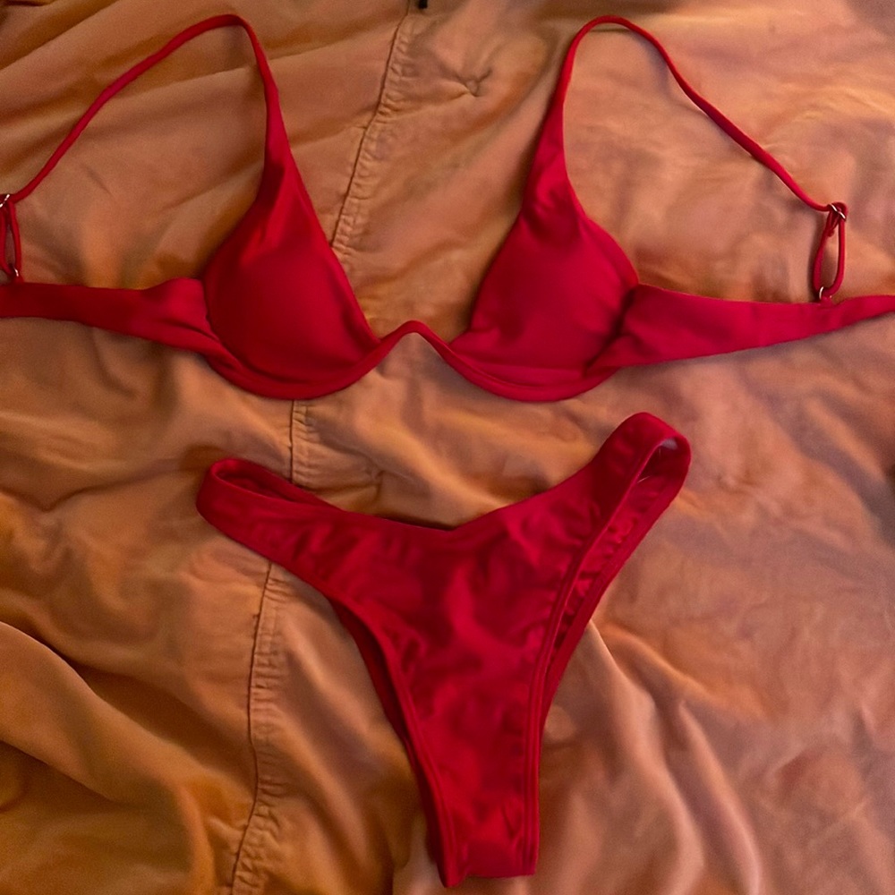 Red bathing suit